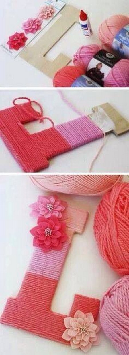 how to make yarn wrapped ombre