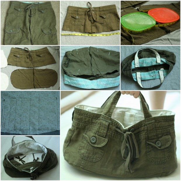 Recycling Old Shorts | Old Short Tote Bag