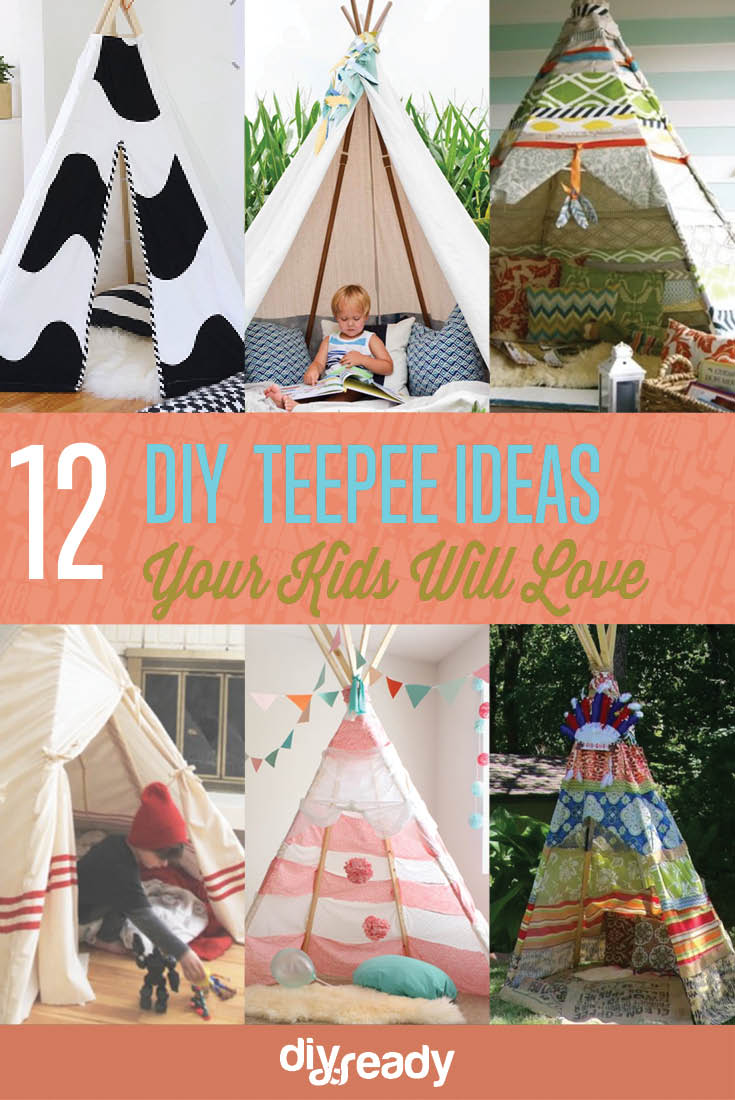 12 Fun DIY Teepee Ideas for Kids , see more at: http://diyready.com/fun-and-exciting-diy-teepee-ideas-for-kids/