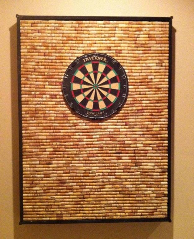 Wine Cork Dart Board Backer for Your Game Room