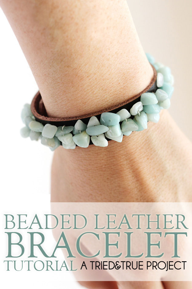 Beaded Leather Bracelet | DIY Beaded Bracelets You Bead Crafts Lovers Should Be Making 