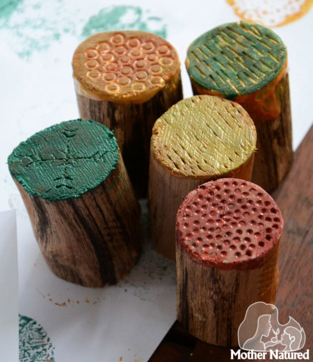DIY Wooden Texture Stamps Woodworking Projects for Kids 