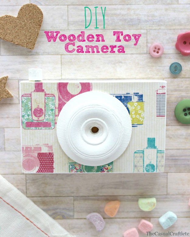DIY Wooden Toy Camera Woodworking Project for Kids