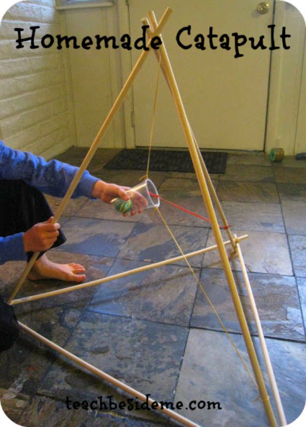 Homemade Catapult Woodworking Project for Kids 