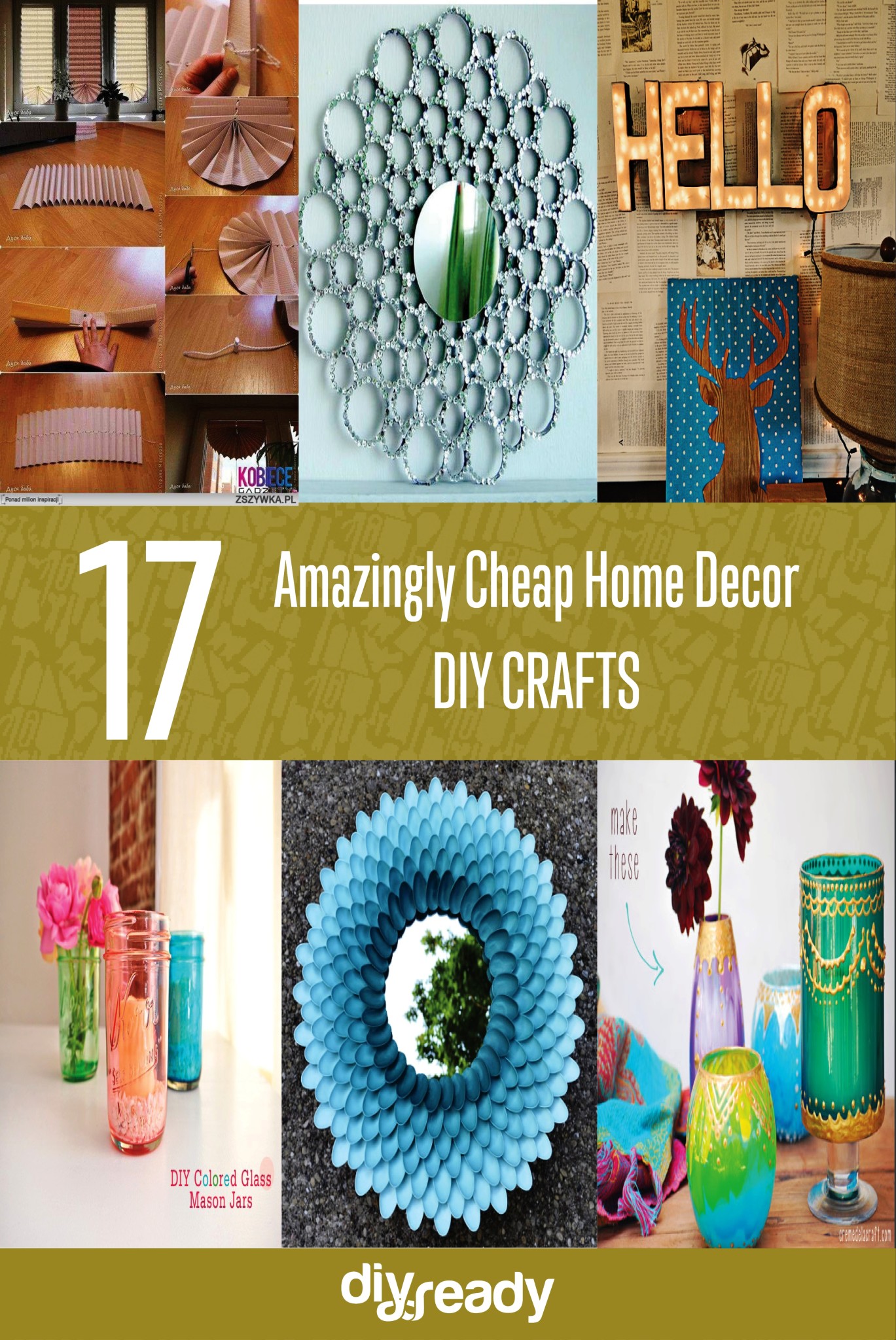 17 Amazingly Cheap Home Decor DIY Crafts