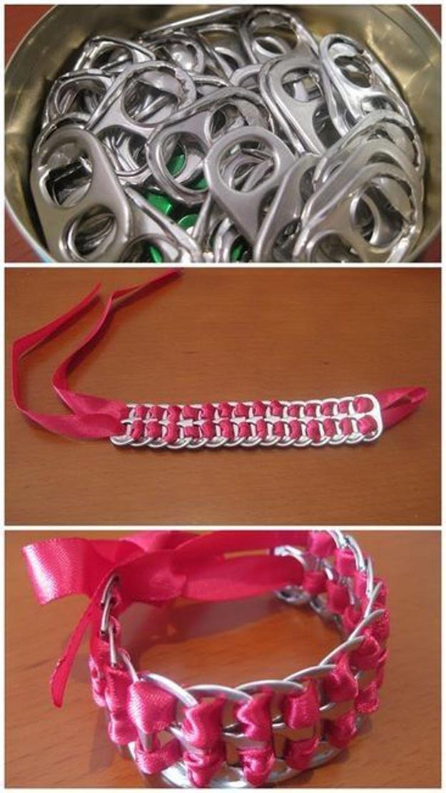 Pop Can Tabs Bracelet | 22 Cheap DIY Jewelry Projects for Girls