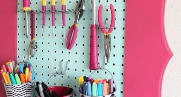 Turn Frames into Organizers with a Pegboard 1