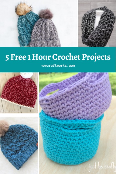 5 free 1 hour crochet projects